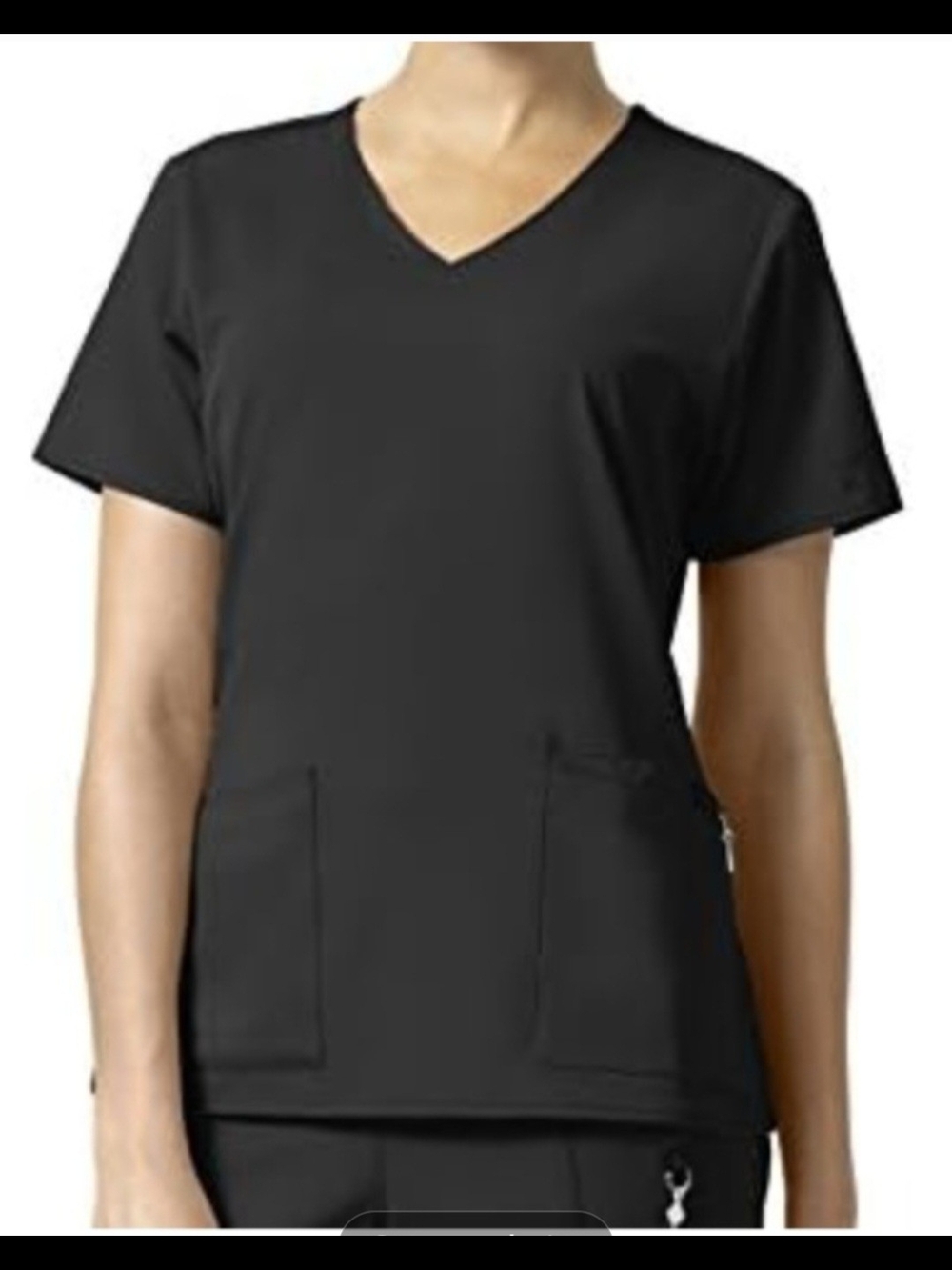 Vera Bradley Women's Halo Classic V-Neck Scrub Top, Medical, Black, Size Large